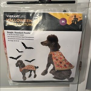 Vibrant Pet Halloween Pizza Costume - Orange and Red